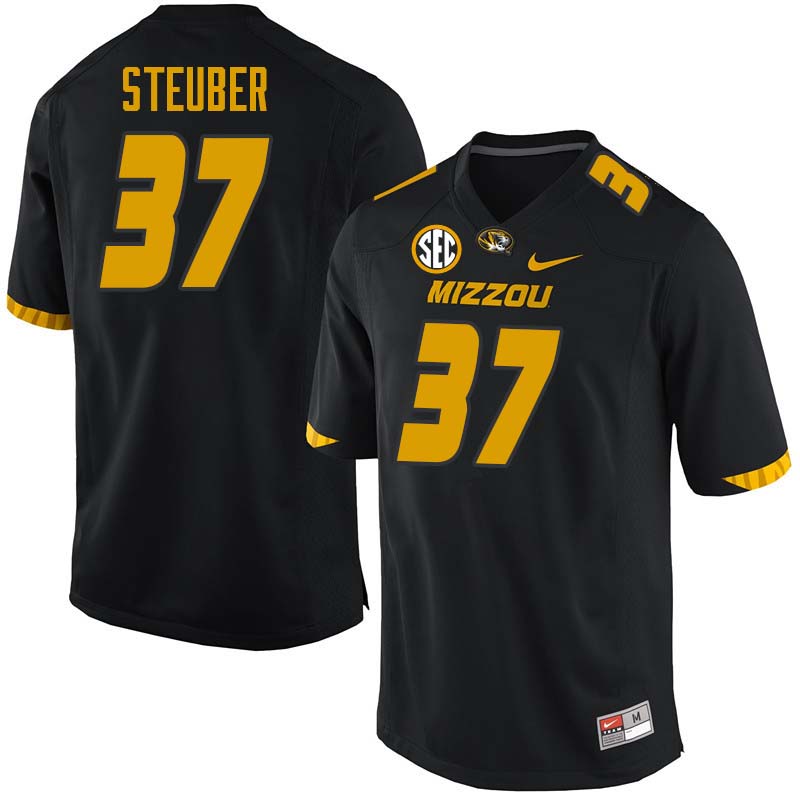 Men #37 Bob Steuber Missouri Tigers College Football Jerseys Sale-Black - Click Image to Close